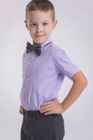 Рубашка фиолетовая 1 для мальчика короткий рукав